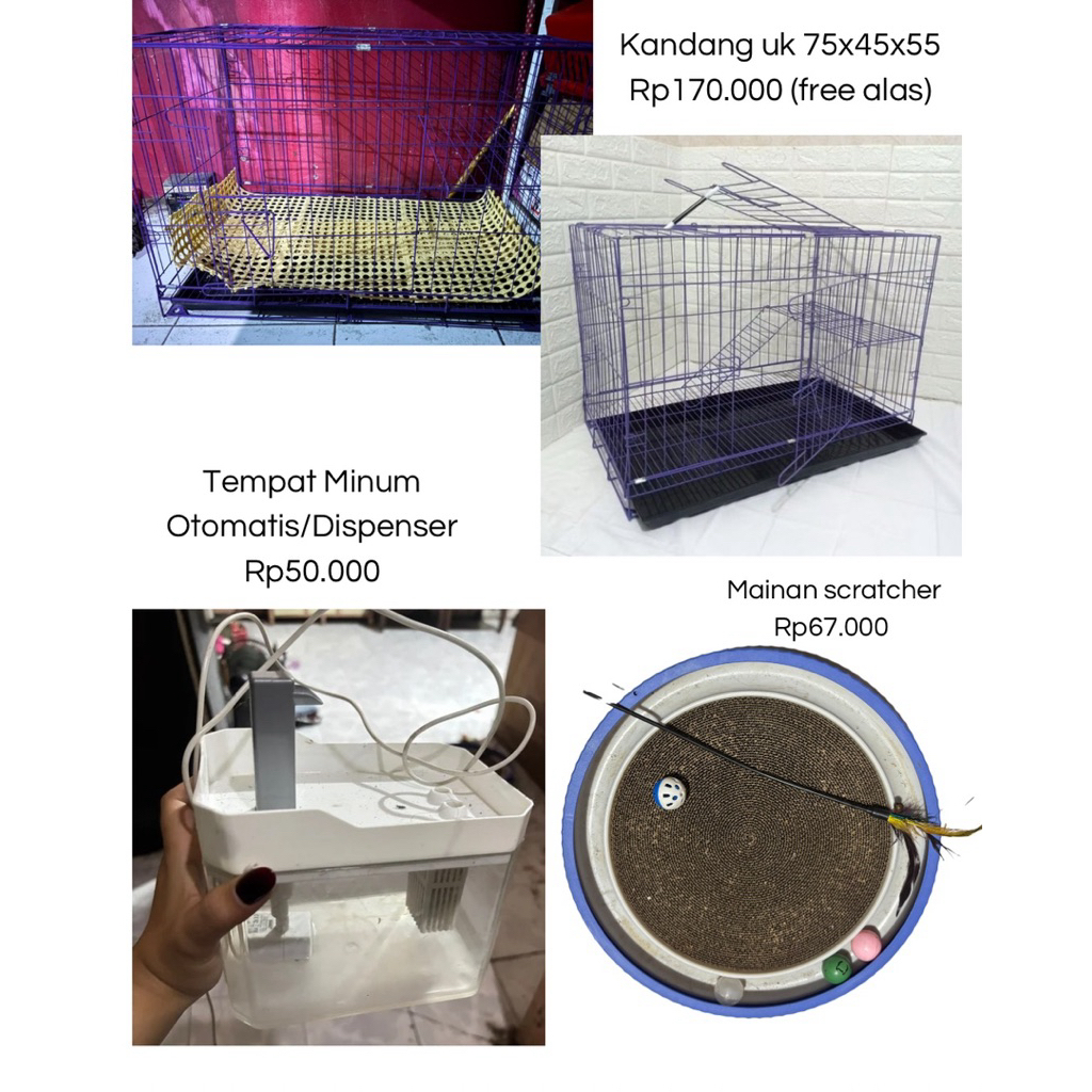 [PRELOVED] Kandang/mainan/makanan/kebutuhan kucing vetspecial (BACA DESKRIPSI)