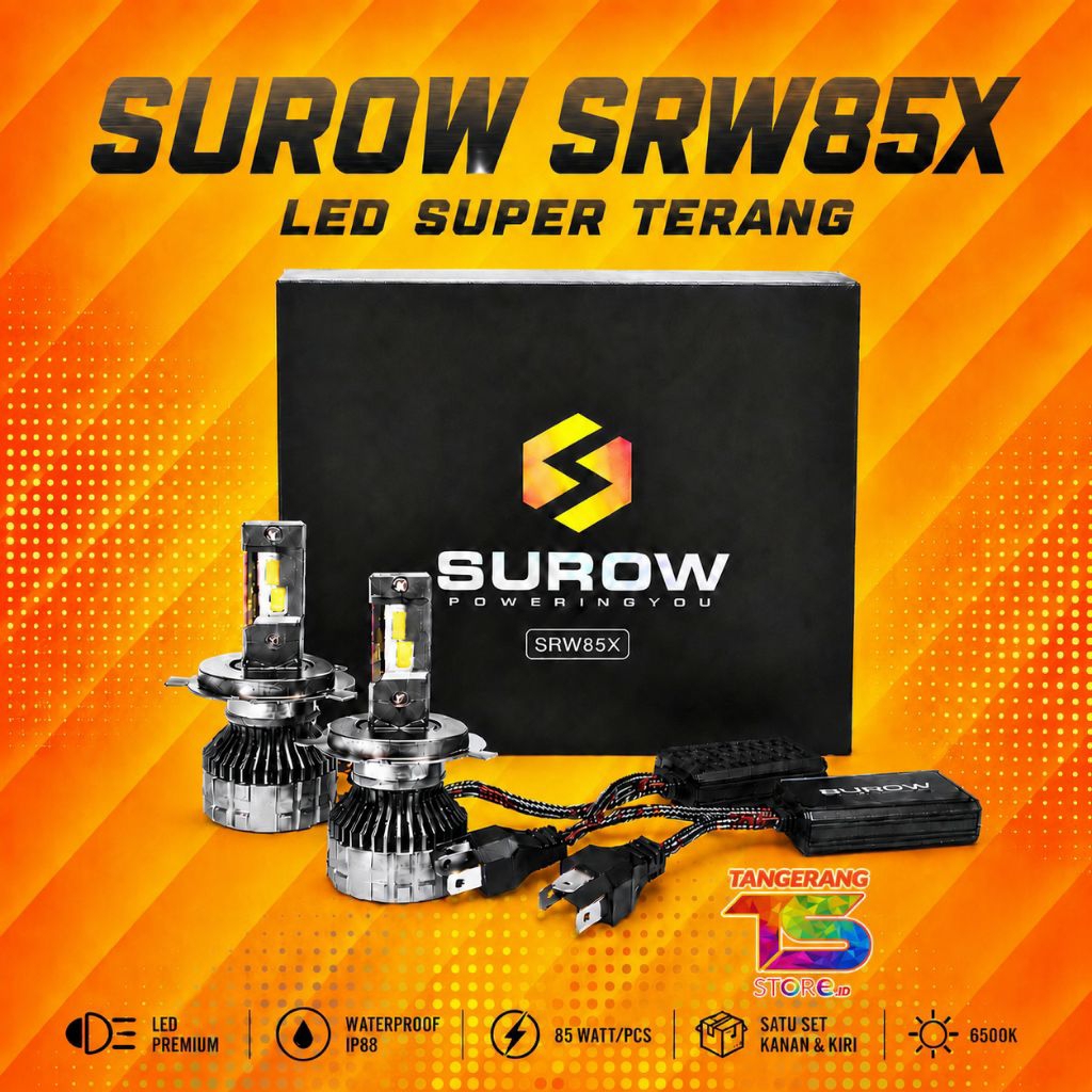 LAMPU LED SUPER TERANG SUROW SRW85X H4 H11 H16 H7 H8 H1 HB3 HB4 HIR2