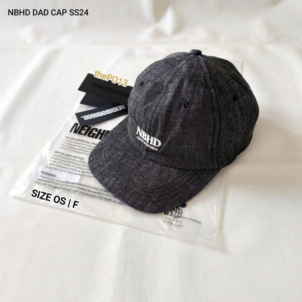NEIGHBORHOOD NBHD DAD DENIM CAP INDIGO BLACK SS24 AUTHENTIC 100% BNWT