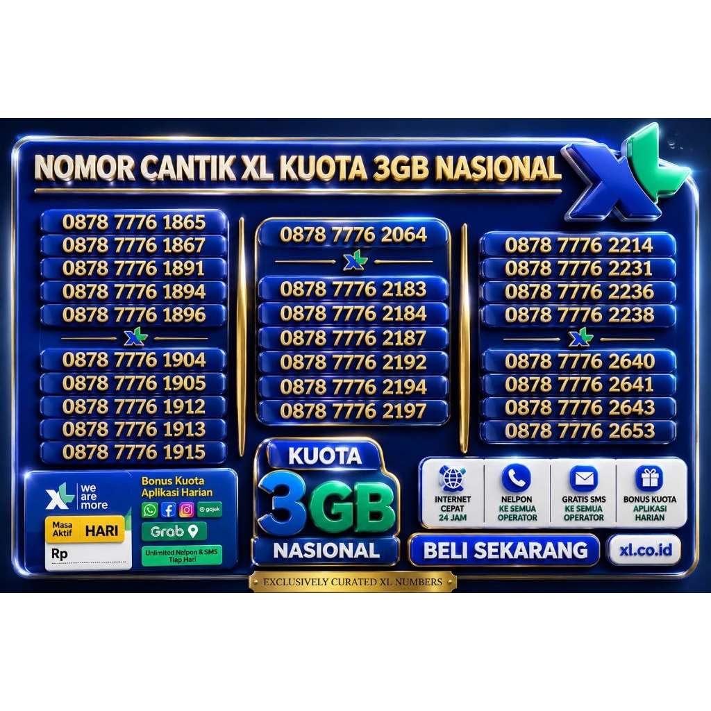 Perdana XL Nomor Cantik Seri 777