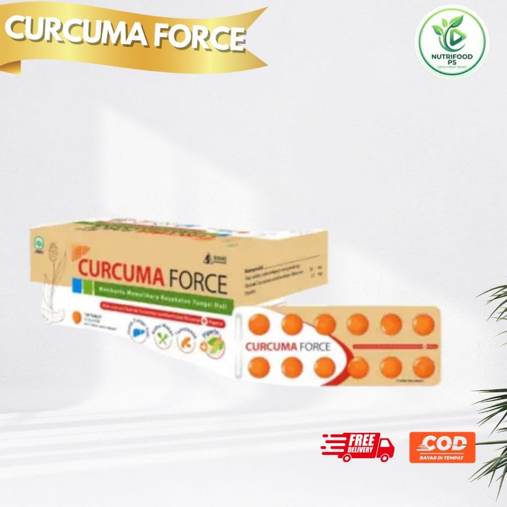 Curcuma Force 1 Box 10 Strip x 12 Kapsul Suplemen Temulawak Dewasa