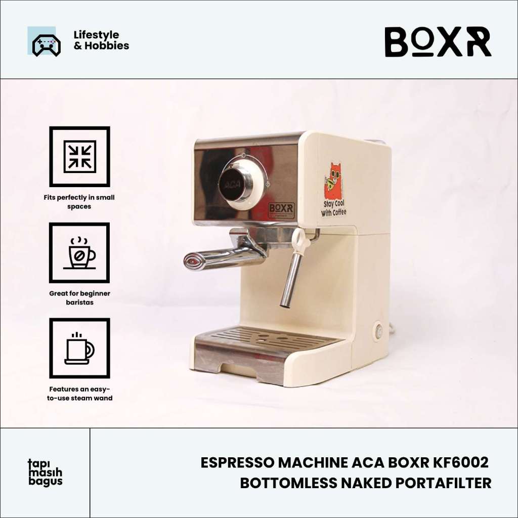 ACA BOXR KF6002 ESPRESSO MACHINE BOTTOMLESS NAKED PORTAFILTER - TMB PRELOVED