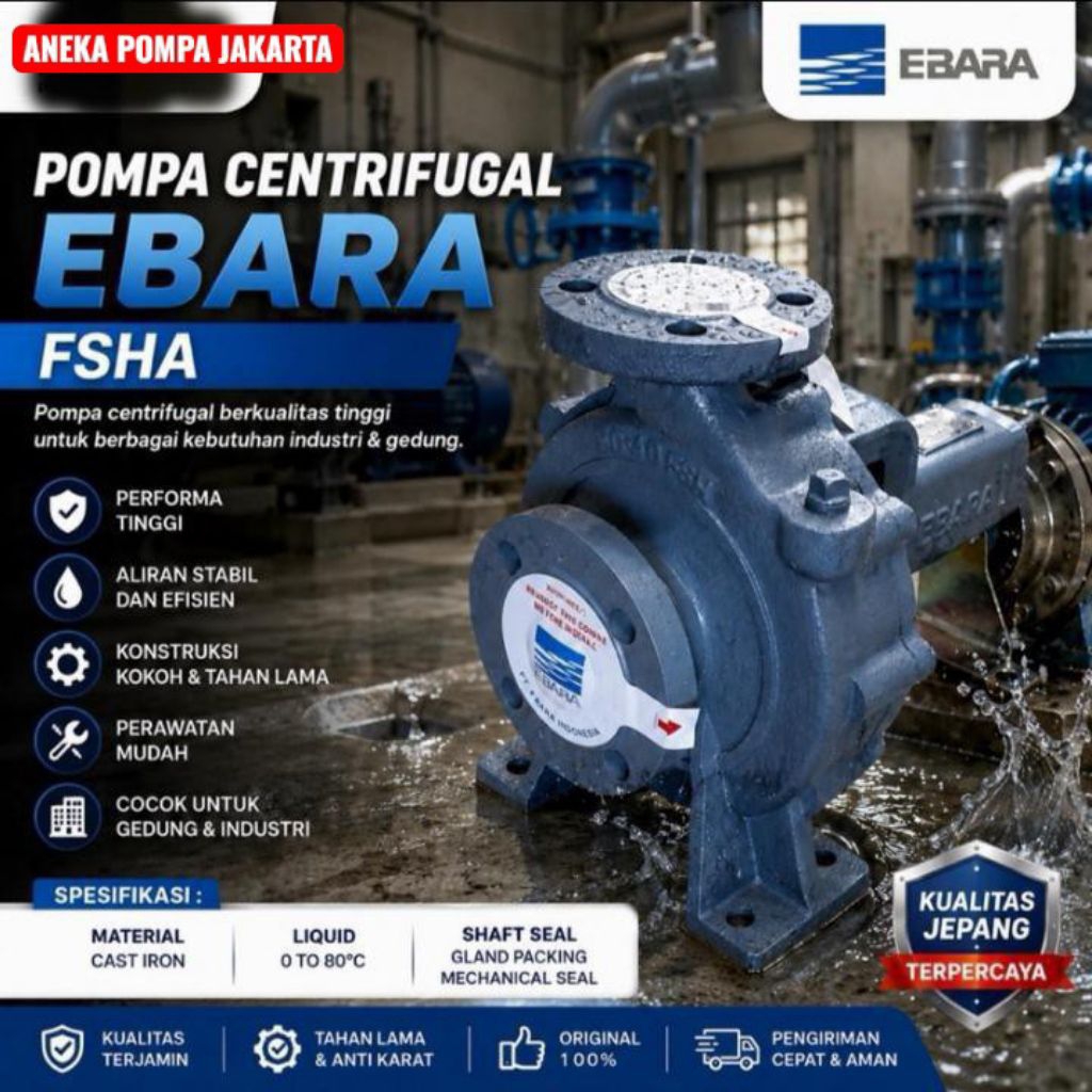 Pompa Ebara 100x80 FSGA Pompa Centrifugal Ebara 100 x 80 FSGA MS