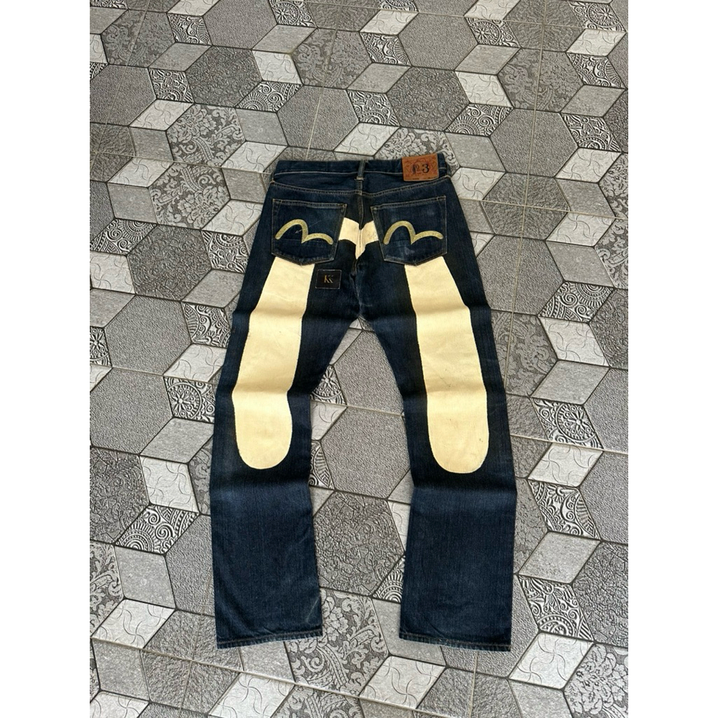 EVISU NO 3 LOT 2008 WHITE SEAGULL DAICOCK SELVEDGE DENIM