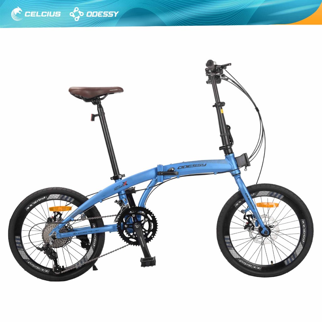 SEPEDA LIPAT ODESSY HELLIO 9X OD LP 20 55 FRAME ALLOY - 18 SPEED