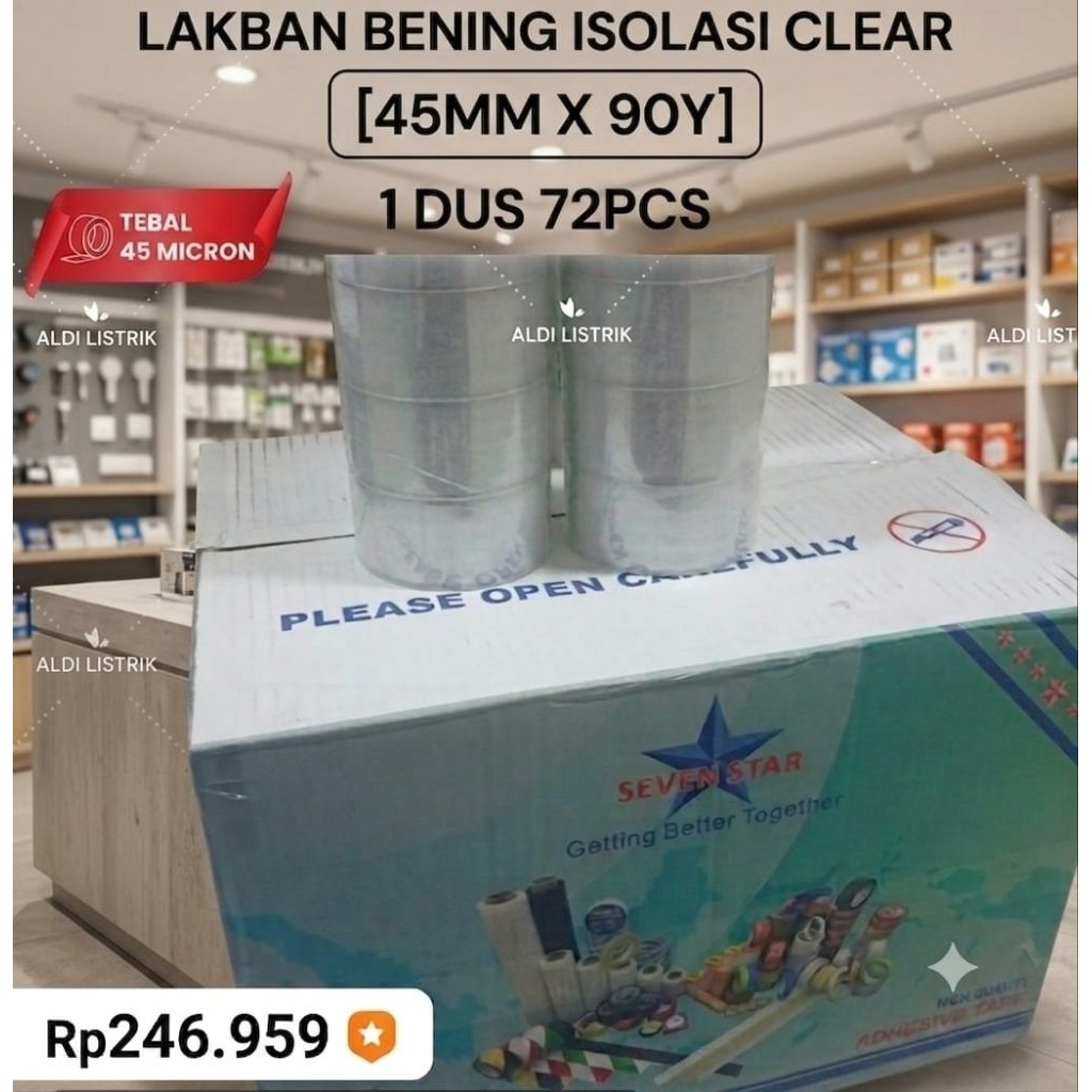 lakban bening 90 yard lakban coklat 90 yard 1 dus