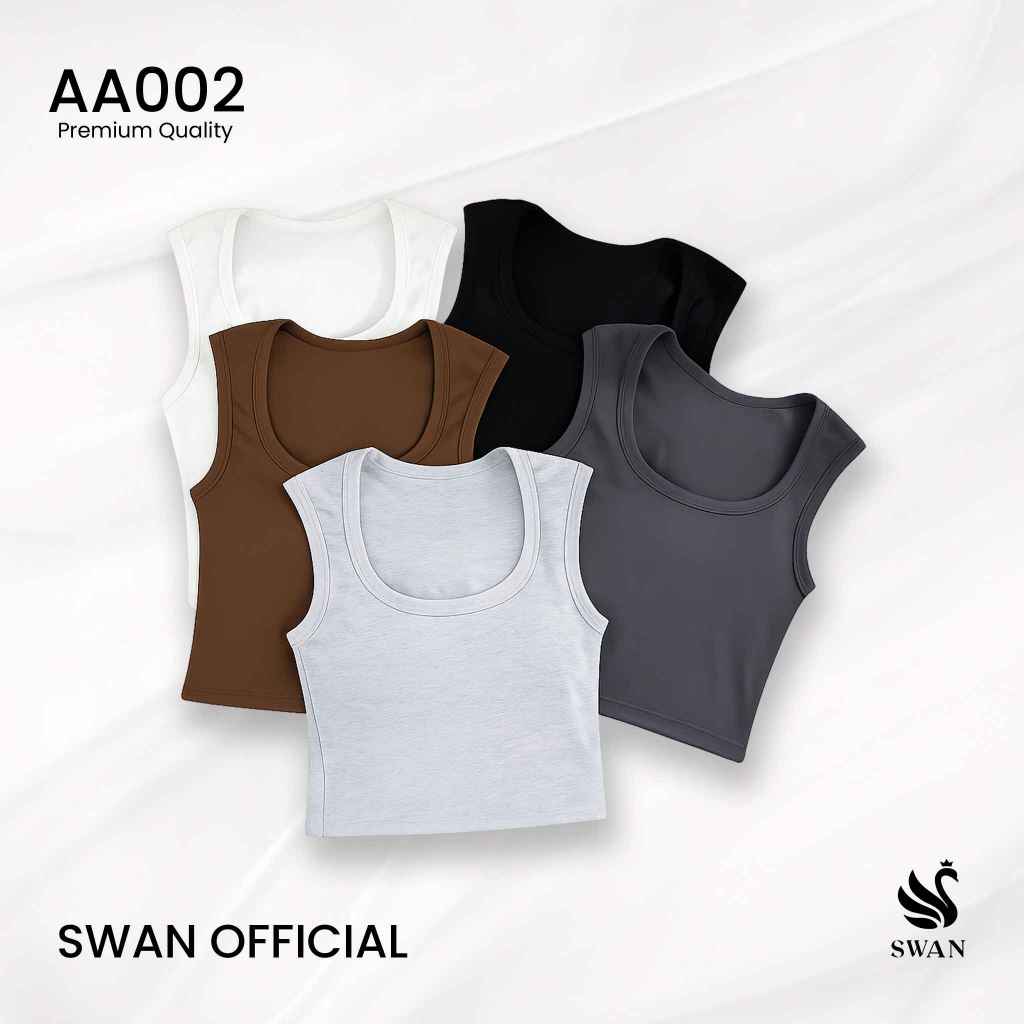 SWAN AA002 Baju Crop Tanktop With Cup Bra