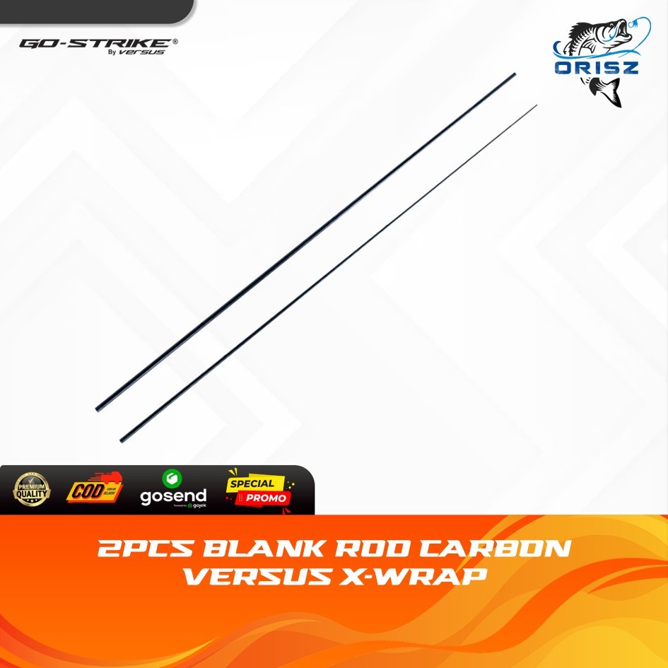 2PCS Blank Rod VERSUS X-WRAP Hollow Carbon Xtra Wraping Blank