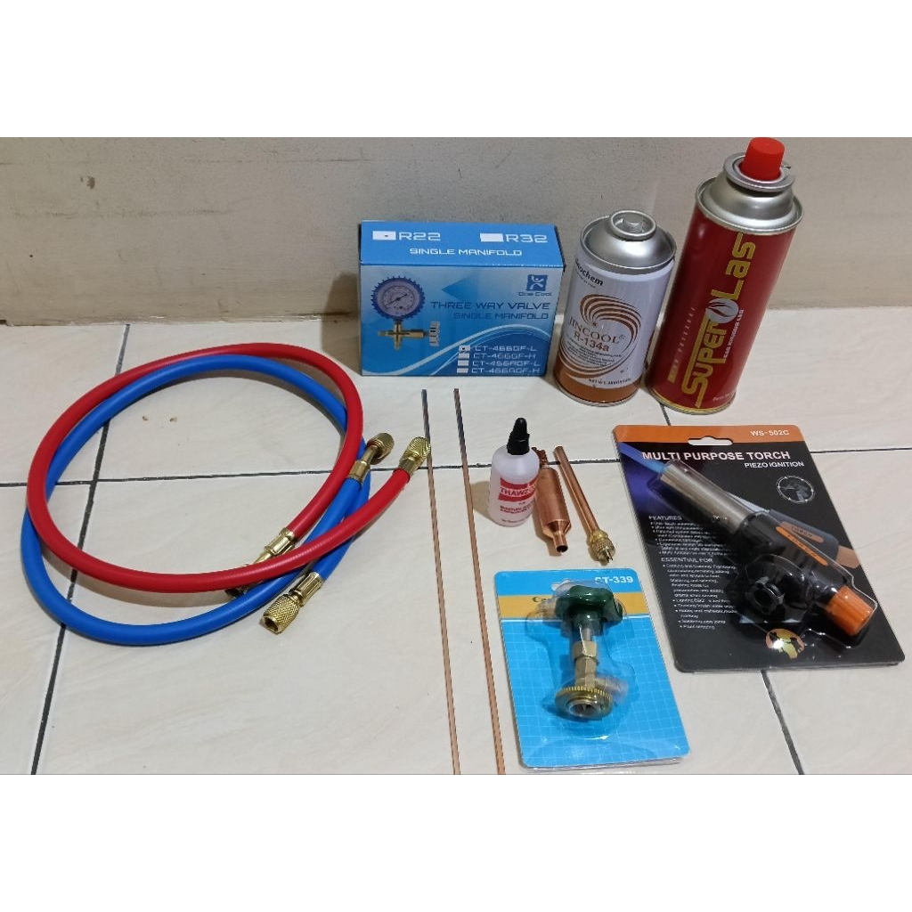 Paket Hemat Freon R134 Isi Kulkas Lengkap Tinggal Pake Best Seller Murah Paket Alat Isi Freon Kulkas