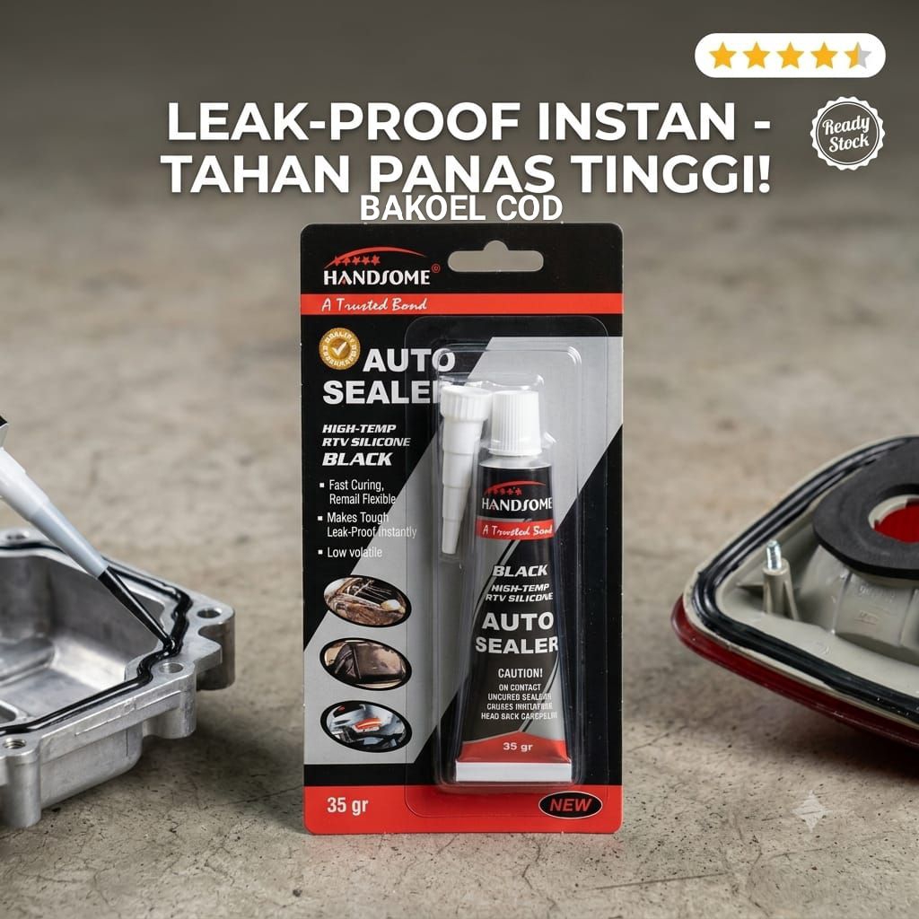 LEM AUTO SEALER HITAM,LEM SLICONE HITAM LEM TAHAN PANAS.KEMASAN 35 GRAM.td