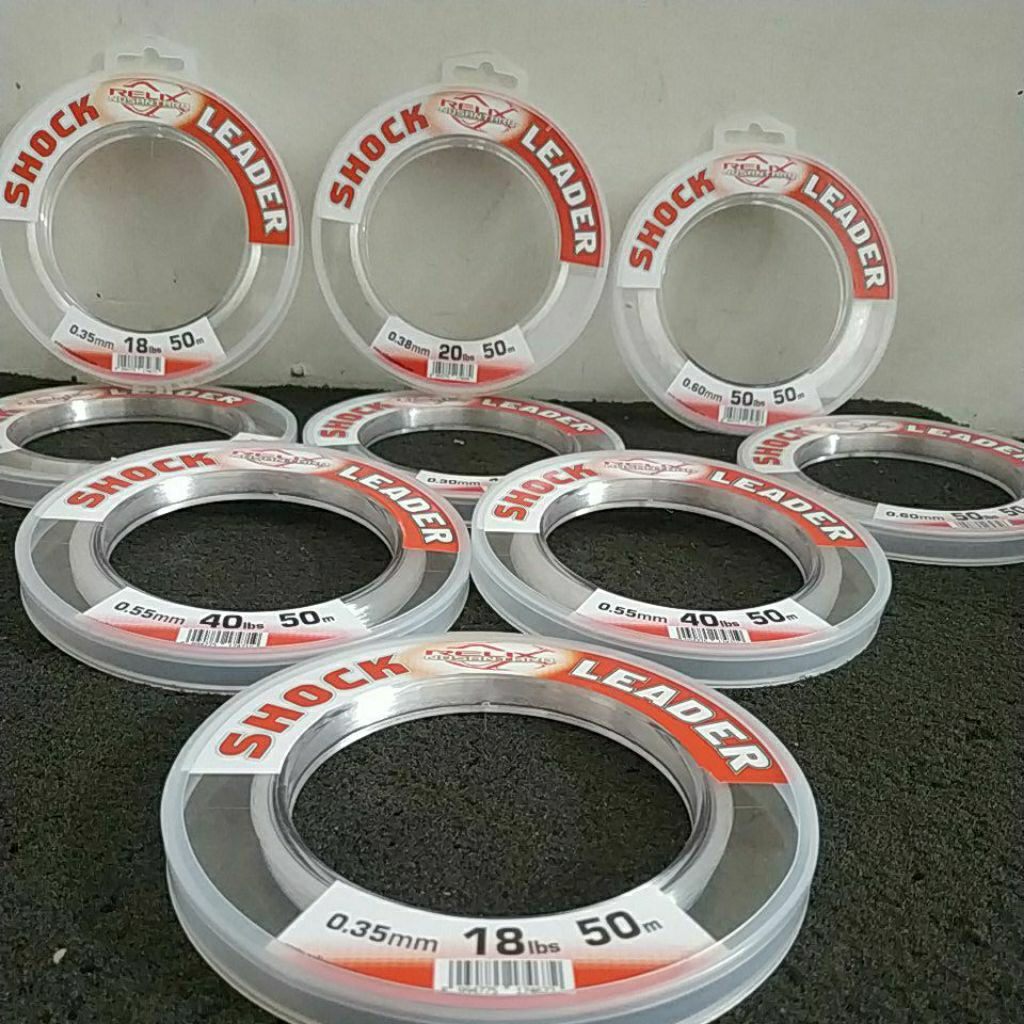 Senar Relix Shock Leader 50m 15lb 18lb 20lb 25lb 30lb 40lb 50lb fishing line benang penuntun pancing