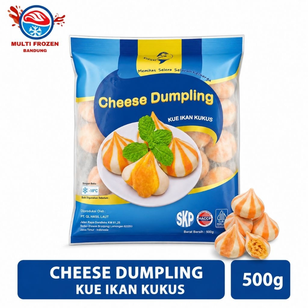 Gizi Plus Cheese Dumpling & Fish Dumpling With Chicken – Kue Ikan Kukus Isi Keju 500g