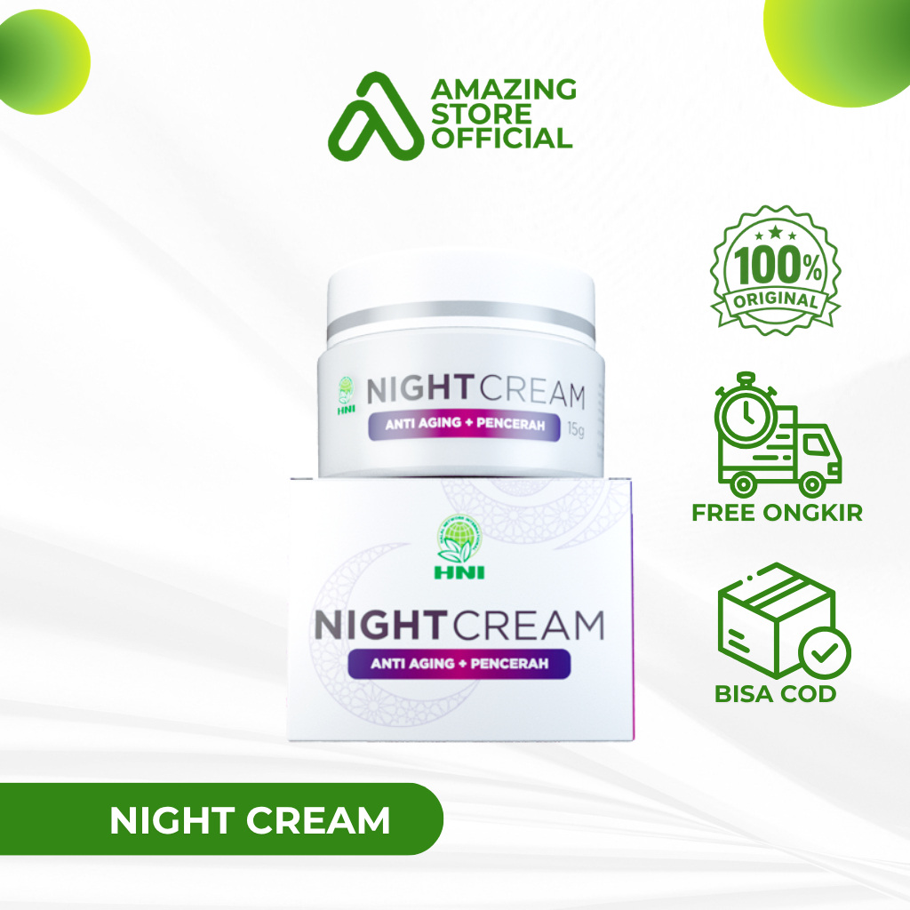 BEAUTY NIGHT CREAM HNI HPAI PAKET CREAM WAJAH NEW BRIGTHENING BOOSTER GLOWING KOSMETIK PERAWATAN KEC