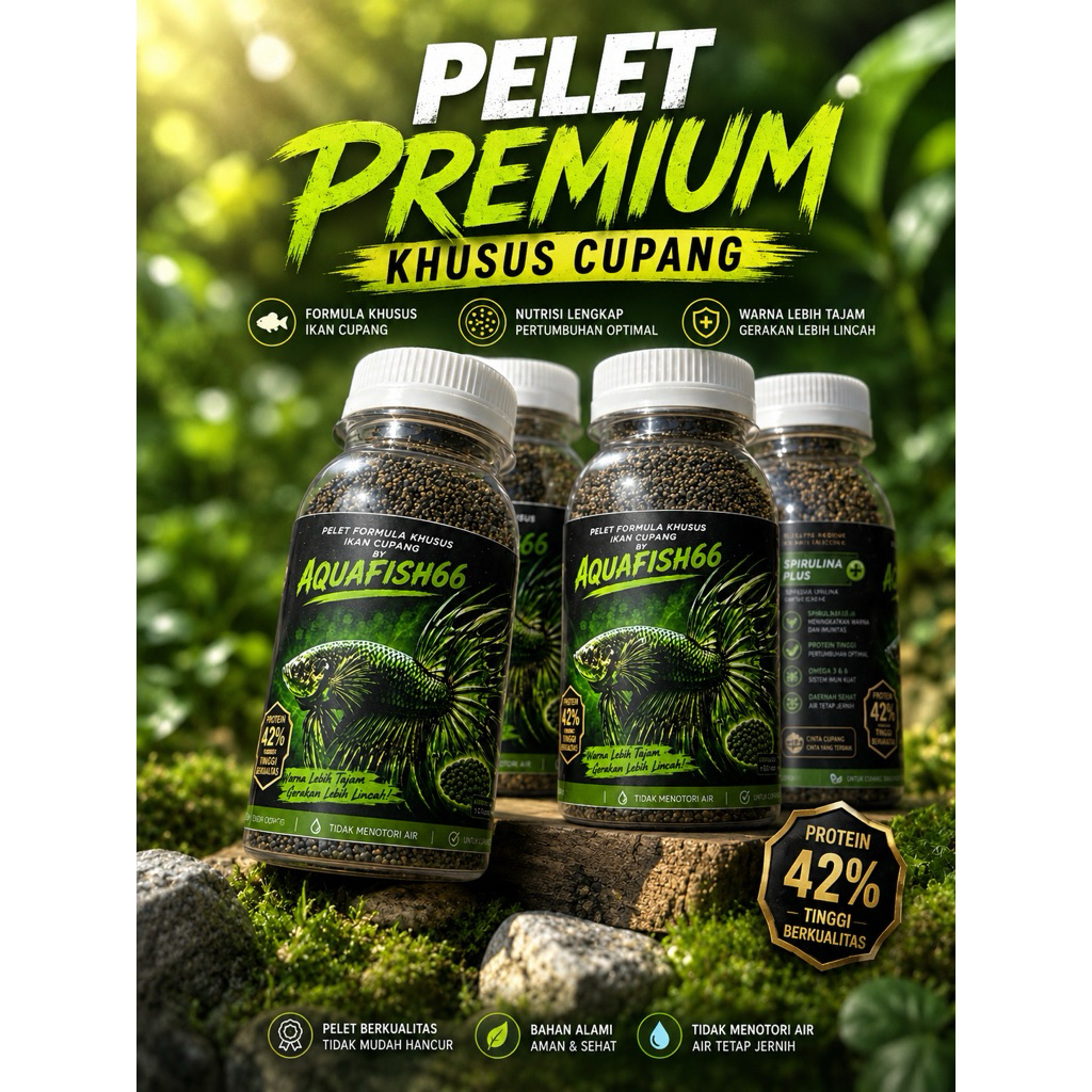 PELET SPIRULINA PLUS KHUSUS IKAN CUPANG SEMUA JENIS