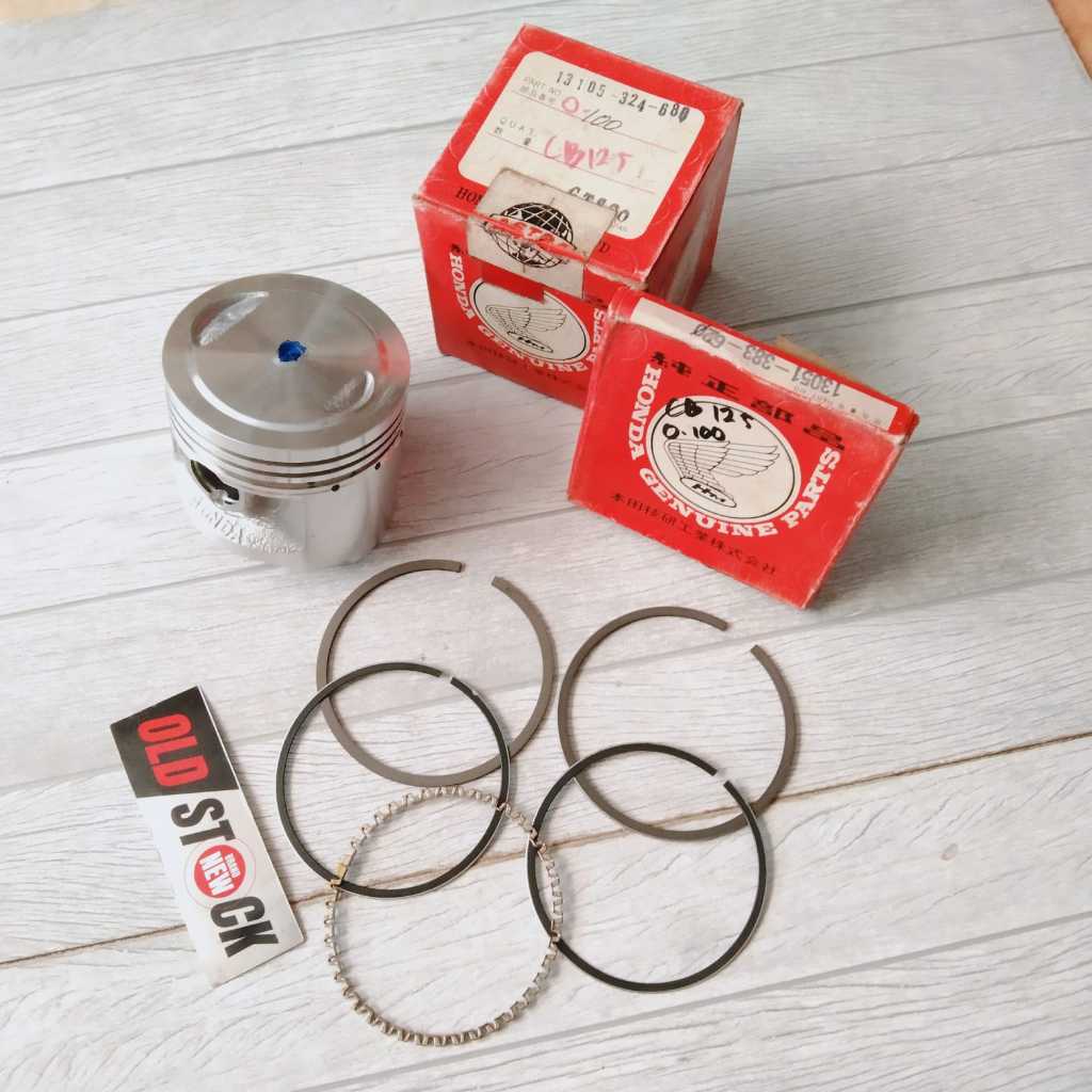 PISTON 1SET RING SEHER PISTON MOTOR CB 125 NEW OLD STOCK