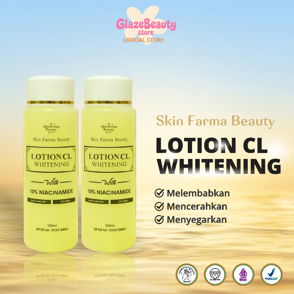 HB BODY LOTION WHITENING SkinFarma Beauty LOTION PENCERAH KULIT ORIGINAL