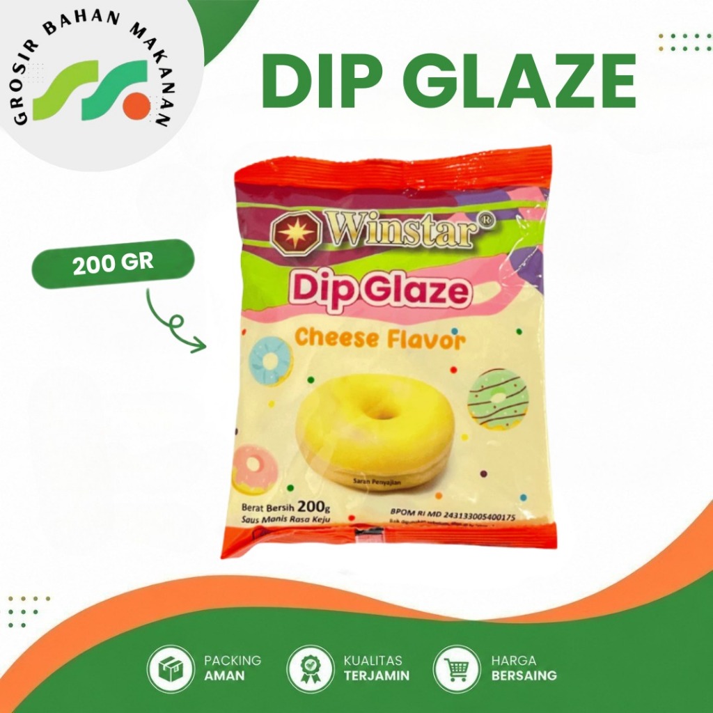 WINSTAR DIP GLAZE CHEESE ECO 200GR PER PCS