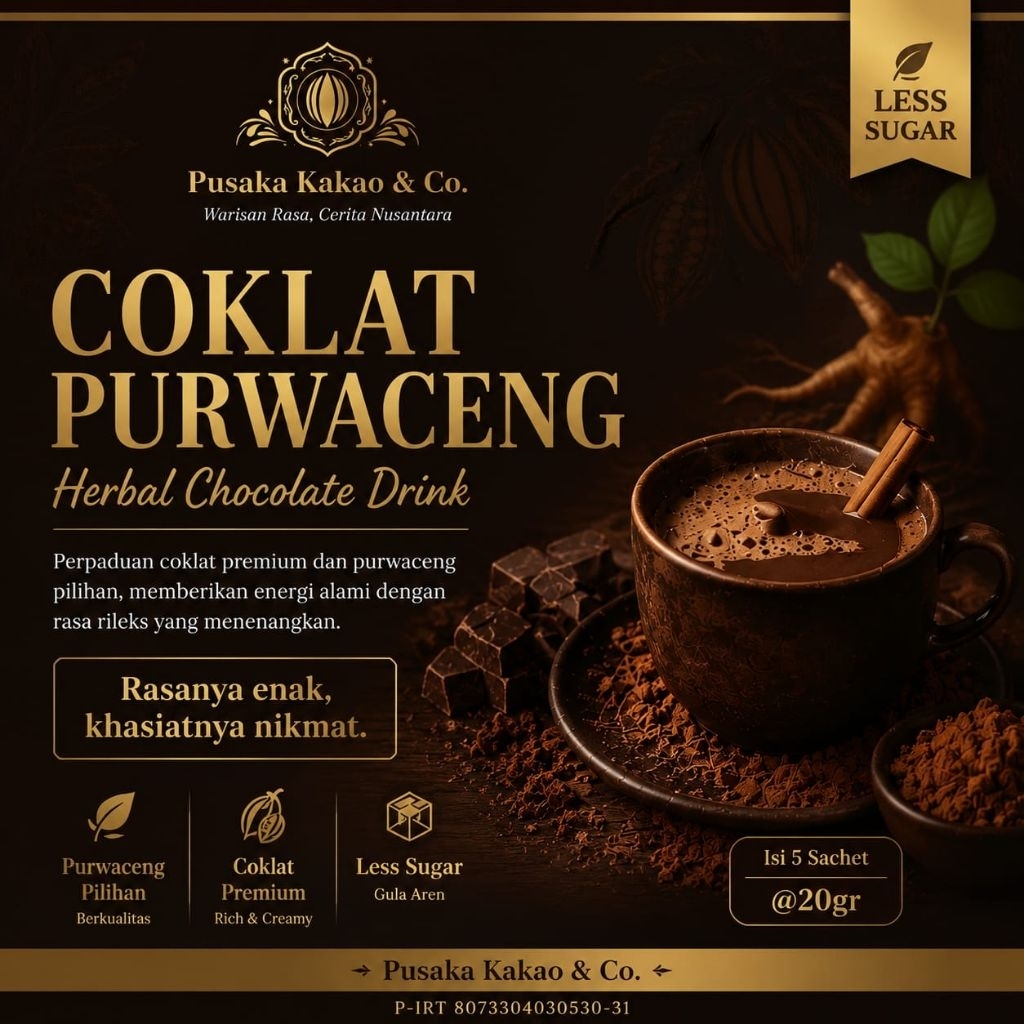 COKLAT PURWACENG | Bubuk Coklat Purwaceng | minuman herbal coklat Purwaceng | Bubuk Coklat siap sedu