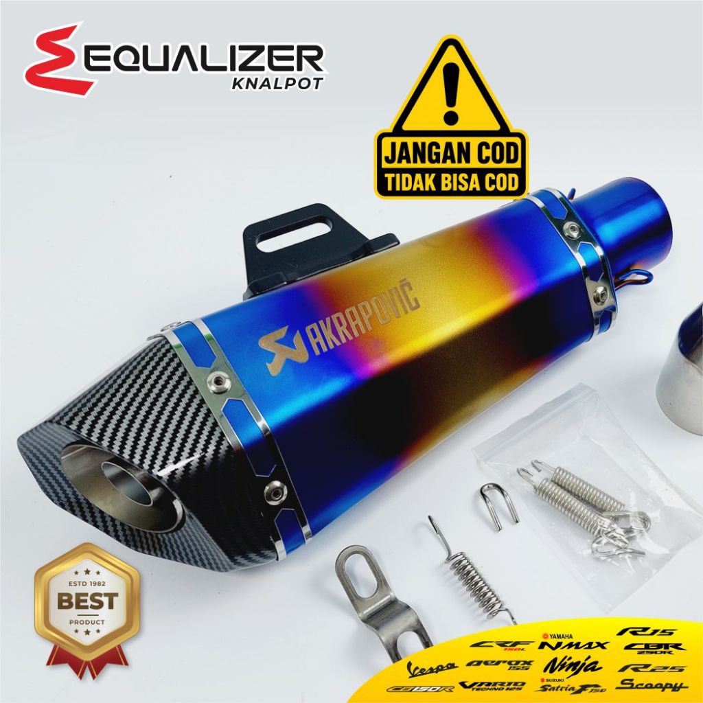 Knalpot Import Taiwan Knalpot Impor Taiwan Knalpot Taiwan Racing Akrapovic Conical Blue - Silencer O