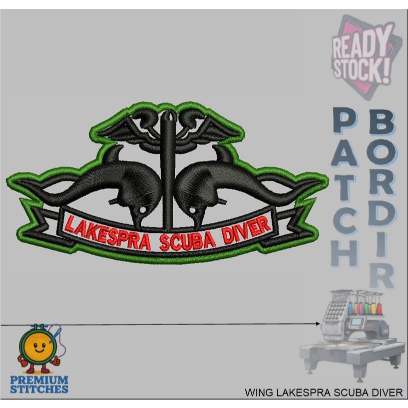 BREVET WING LAKESPRA SCUBA DRIVER PDL TNI AD PERKERAS MIKA BORDIR EMBROIDERY - IBP
