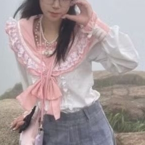 Jirai Kei Dupe Dear My Love White & Pink Sailor Blouse Preloved Seifuku