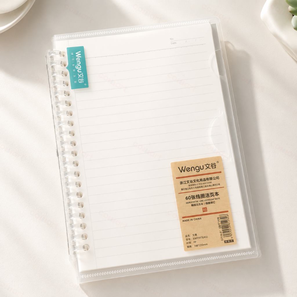 Soft Binder Notebook A5 B5 Wengu Cover Pocket Transparant - Map Binder Bisa Dilipat 360 Derajat - Bi
