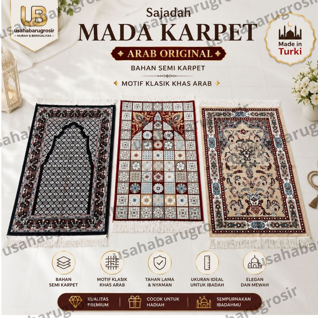 SAJADAH MADA BESAR / SAJADAH SAUDI / SAJADAH KARPET / Sajadah Turki