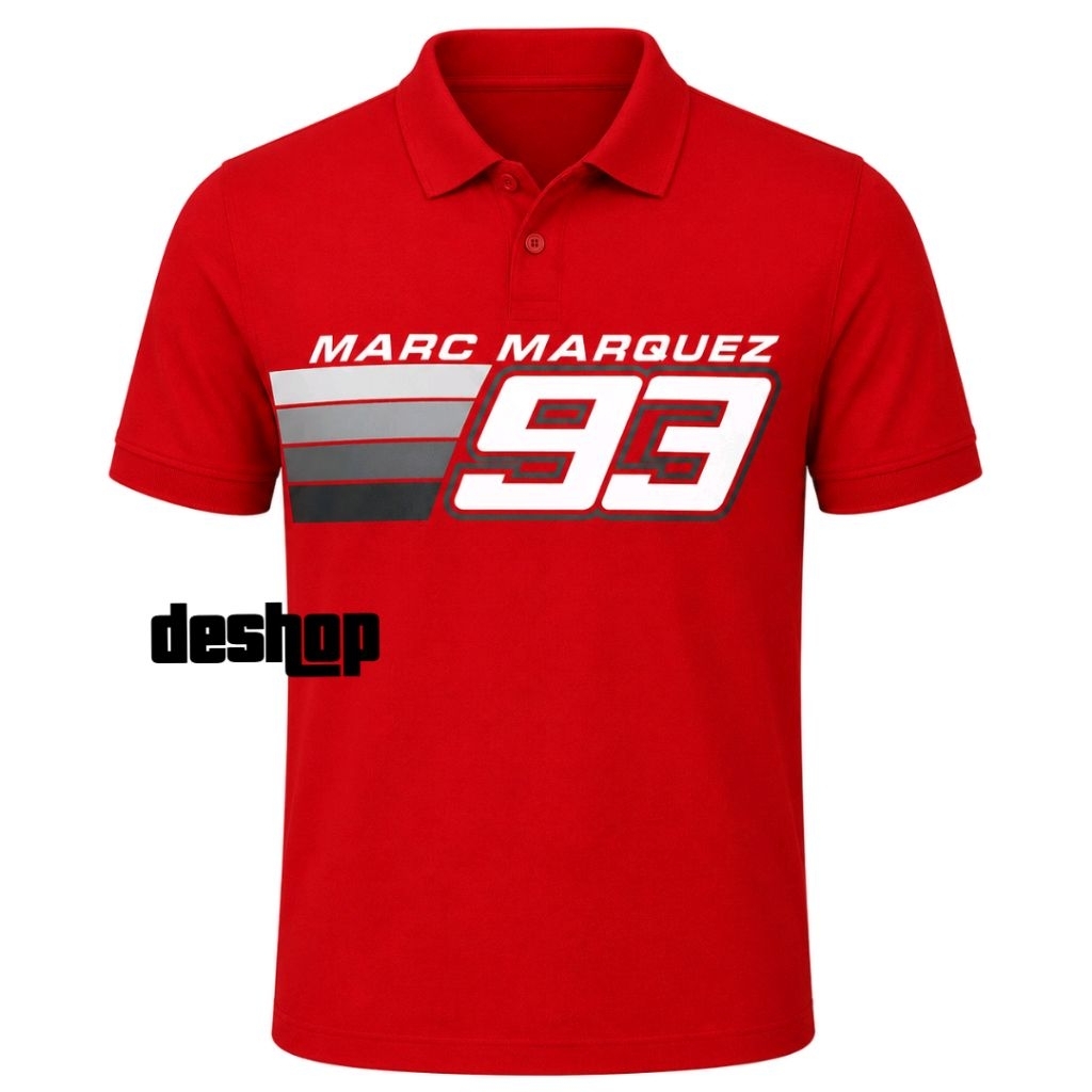 Tshirt - Polo Shirt - Kaos Polo - Kaos Kerah - Baju Kerah - Marc Marquez 93