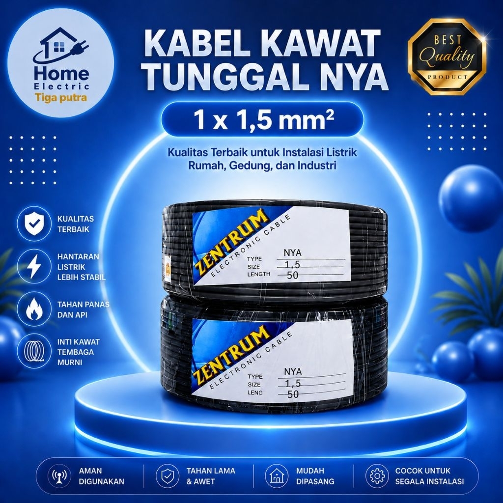 KABEL TUNGGAL (ZENTRUM) HITAM .