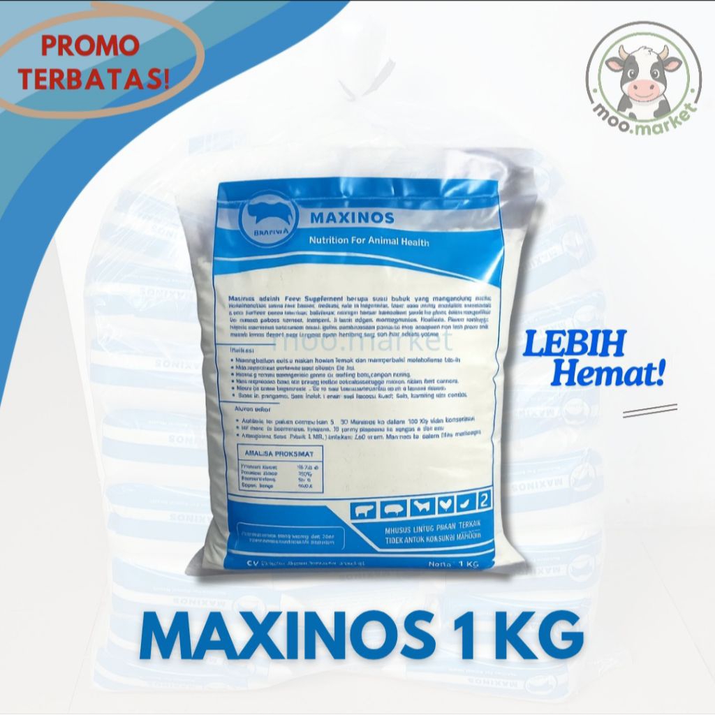 Maxinos 1KG - Pakan Ternak/Susu Pengganti Induk - Susu bubuk hewan