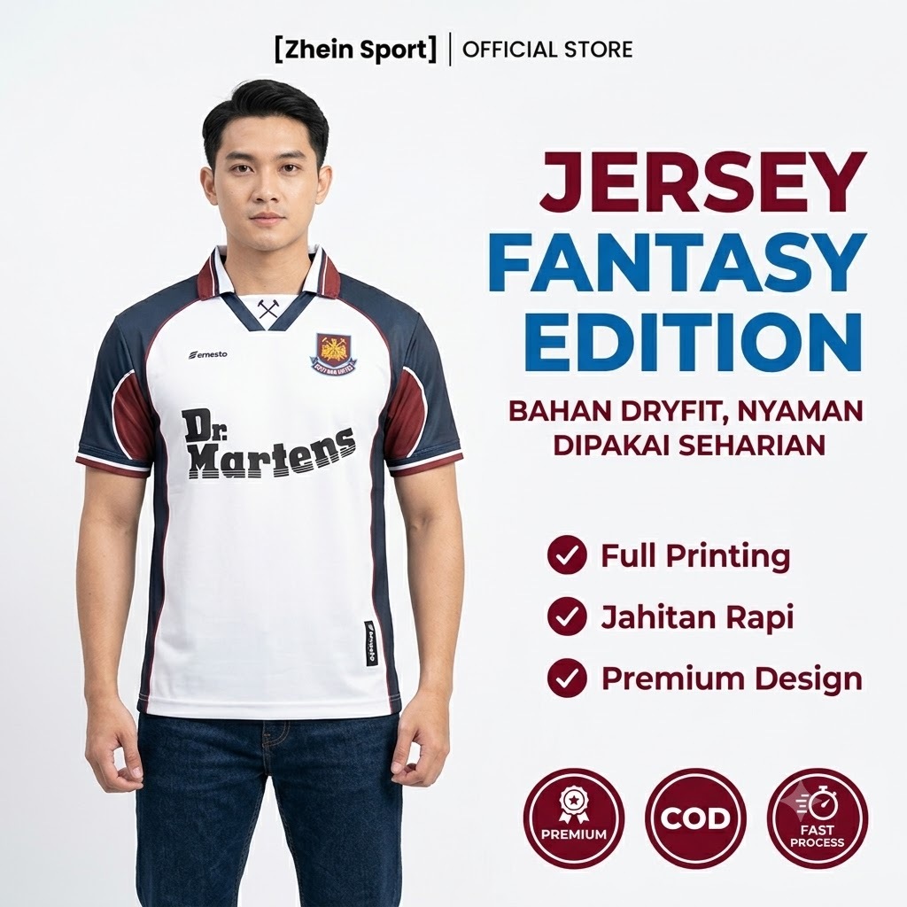 JERSEY RETRO JERSEY VINTAGE WESTHAM FANTASY EDITION