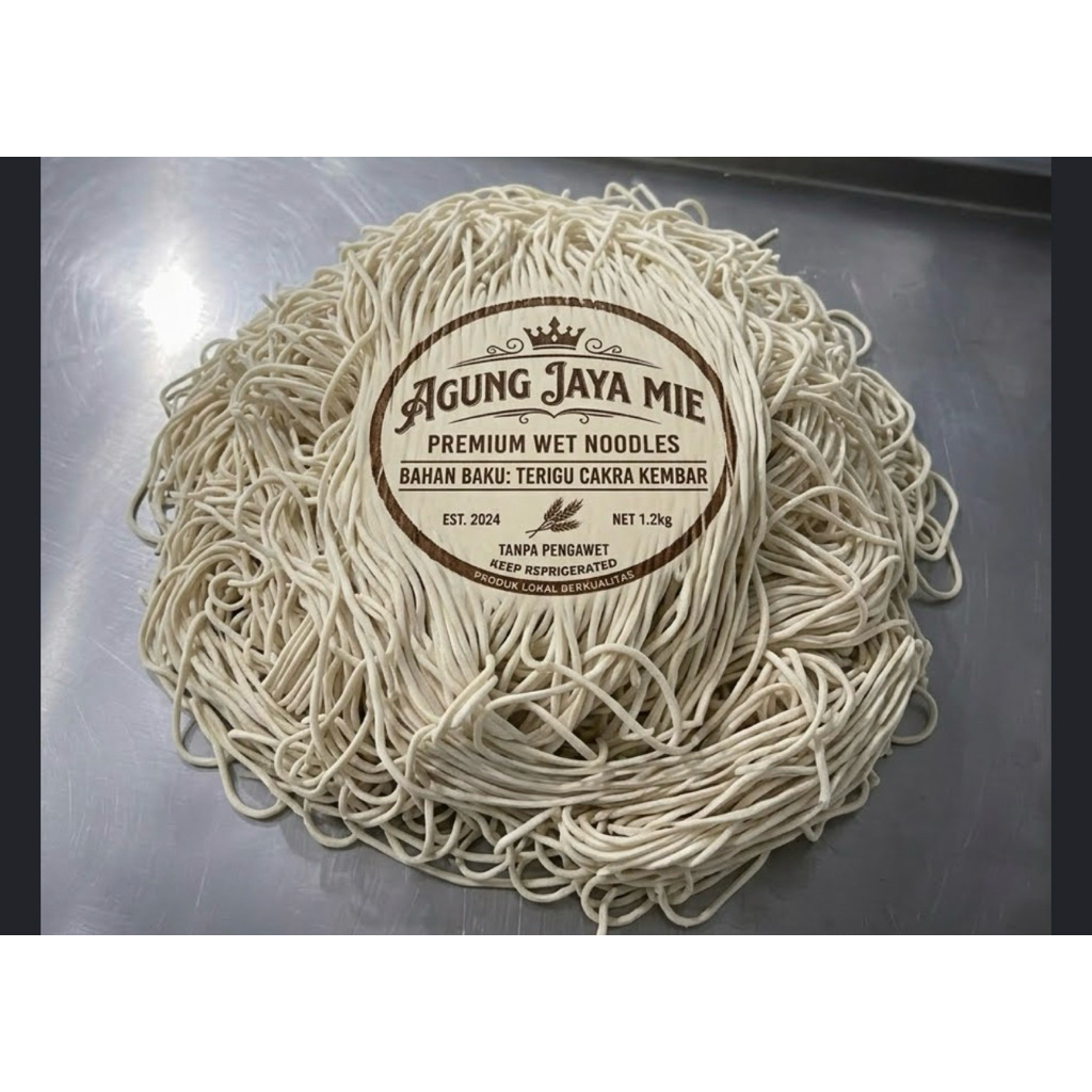 Mie basah untuk mie ayam berat 1.2 kg instan