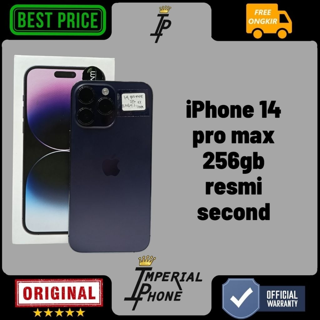 iphonee 14 pro max 256GB second resmi