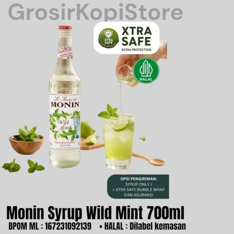Sirup Monin Wild Mint 700ml- Monin Sirup Wild Mint 700cl