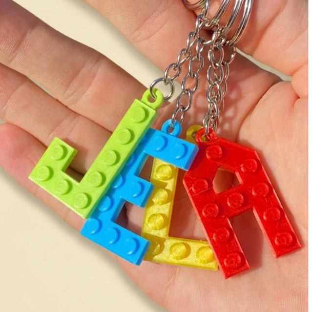 CUSTOM 3D PRINTED LEGO KEYCHAIN - GANTUNGAN KUNCI NAMA CUSTOM 3D PRINT
