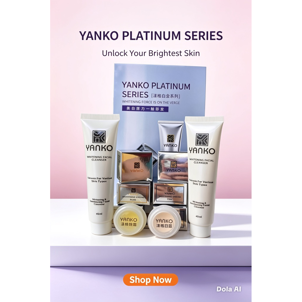 yanko platinum set (krim siang, krim malam, sabun )