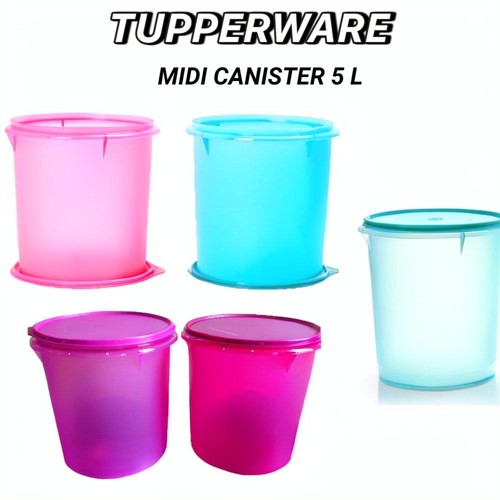 toples midi canister 5L crispy canister 5 L tupperware toples krupuk