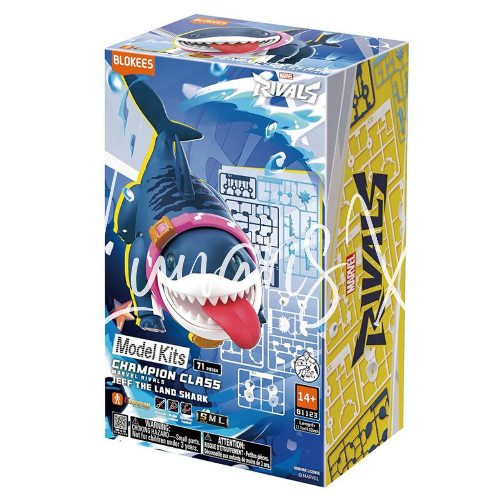 Blokees Marvel Rivals Champion Class CC Jeff The Land Shark Original Action Figure