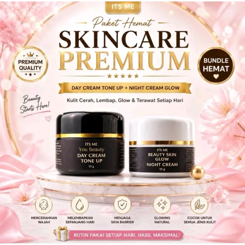 PAKET CREAM SIANG MALAM ITS ME / DAY CREAM TONE UP DAN NIGHT GLOW ITS ME