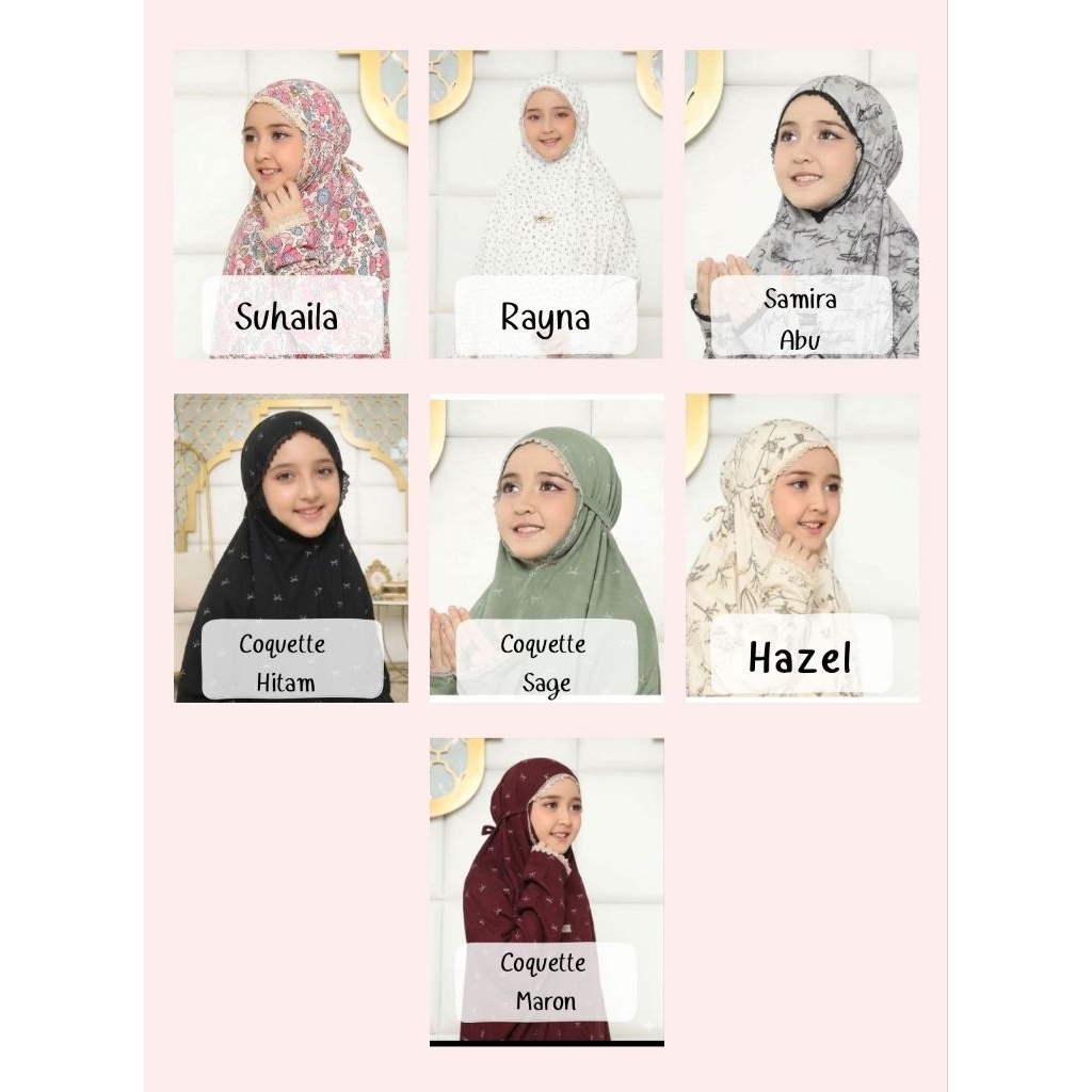 Mukena anak terusan renda || mukena anak terusan rayon viscose renda || mukena anak rayon renda