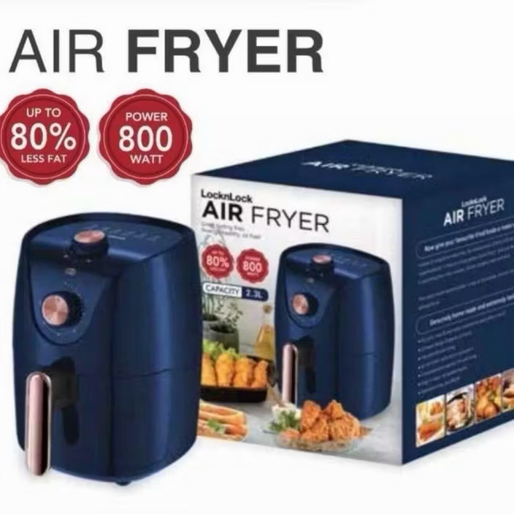 PRELOVED - AIR FRYER LOCKNLOCK/LOCK N LOCK/LOCK & LOCK EJF114DBLU - 2,3 Liter