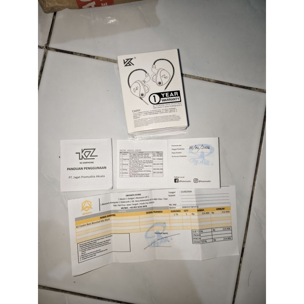 Headset IEM KZ Castor Bass Boost + Mic NEW SEGEL