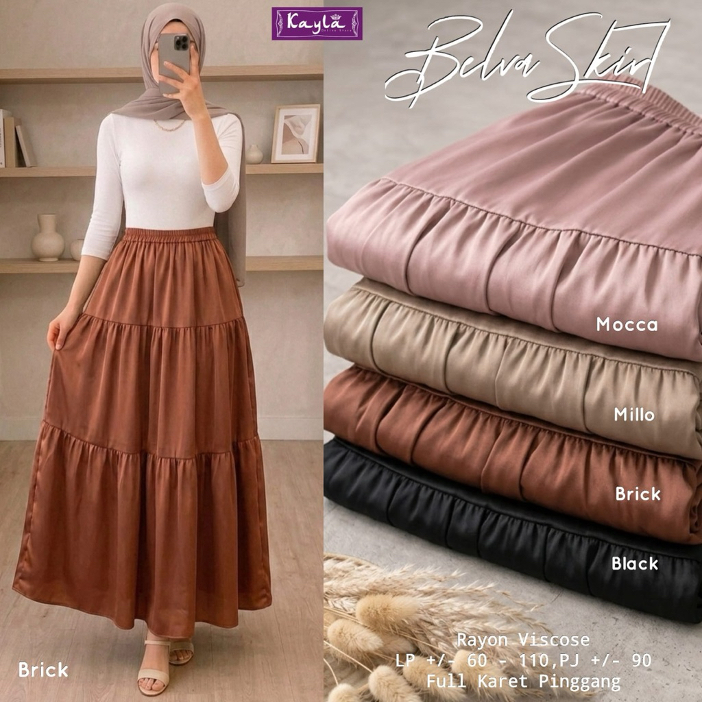 Belva Skirt Rok Rayon by Kayla