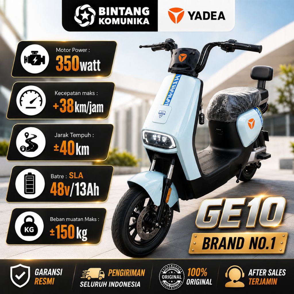 YADEA GE10 - Sepeda listrik premium dari Yadea Garansi TERJAMIN