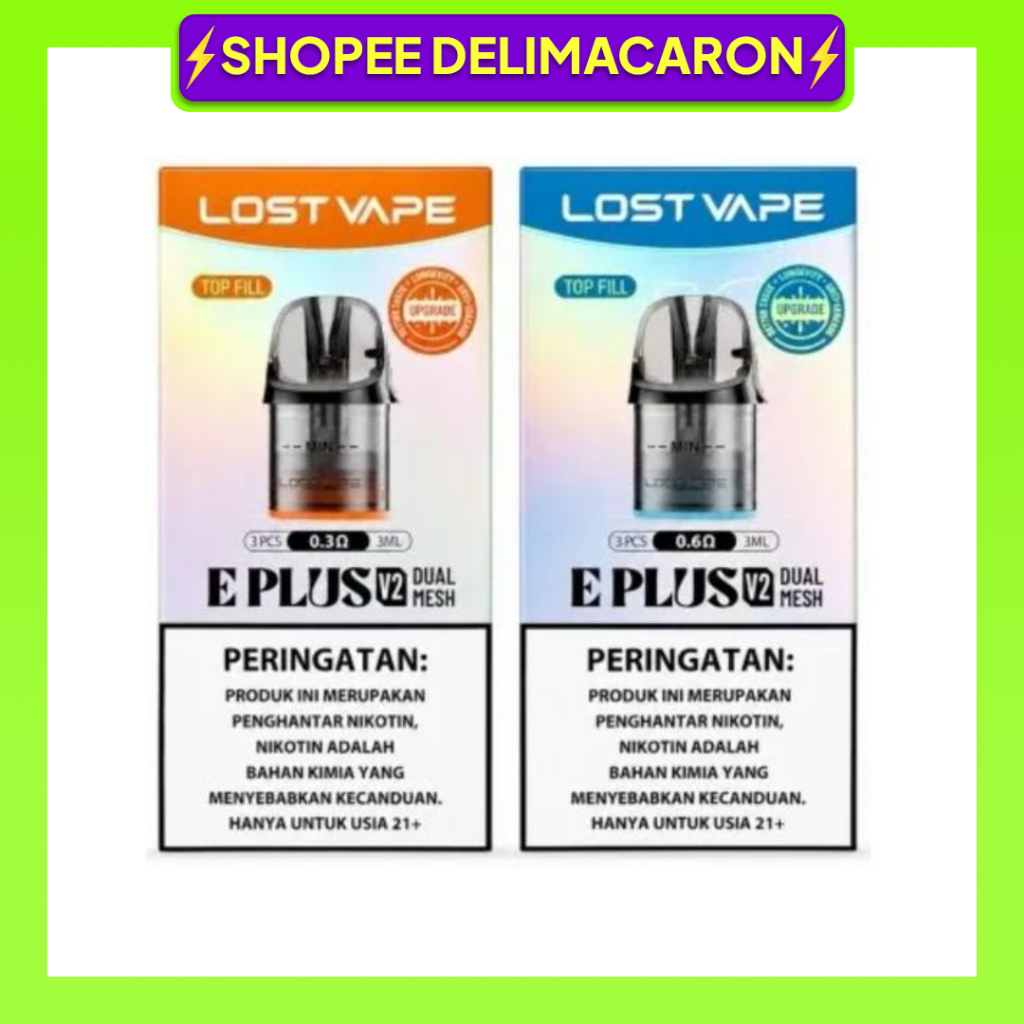 NEW E PLUS V2 DUAL MESH CARTRIDGE 100% ORIGINAL BY LOSTVAPE