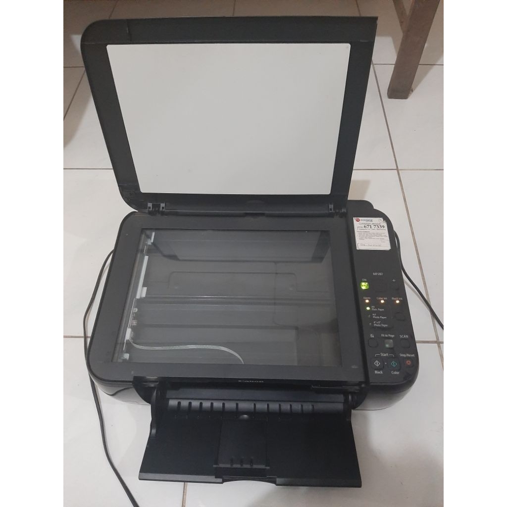 printer Canon mp287 tanpa tinta mulus