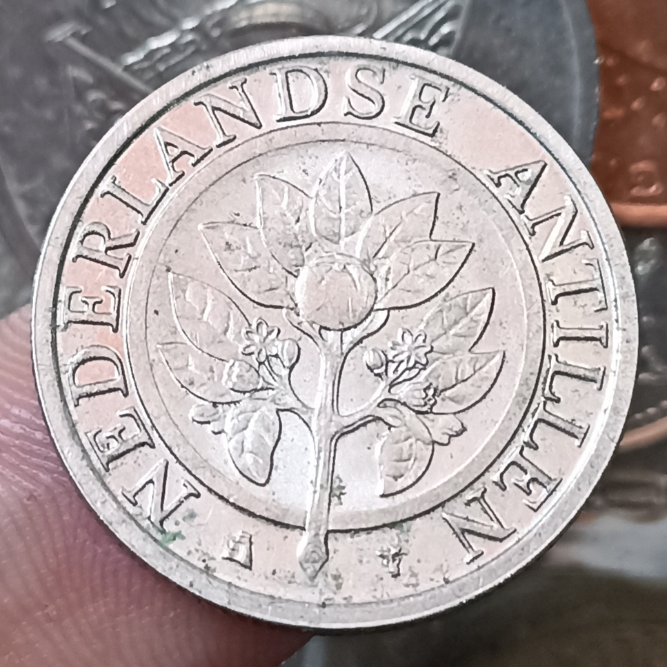 Koin Kuno Belanda Netherlands Antillen 25 Cents