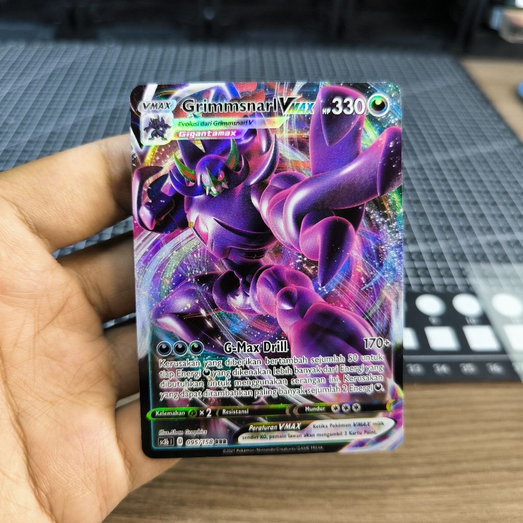 kartu pokemon Grimmsnarl VMAX 095/158 Koleksi VMAX Berkilau Set B
