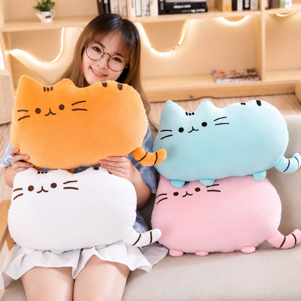 Bantal Kucing Pusheen Ukuran XL Besar Soft Halus Boneka Bantal Kucing Pusheen Boneka Kucing Pusheen