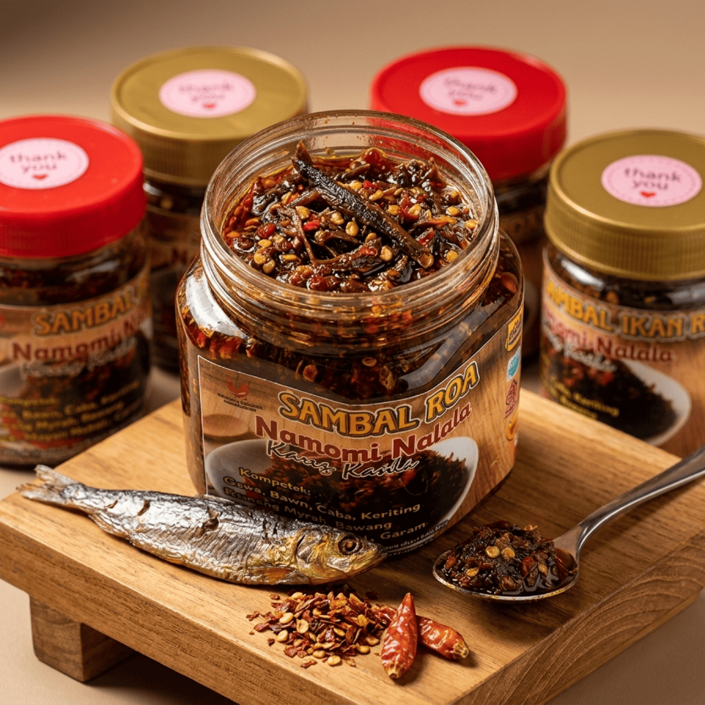 Sambal Roa Khas Palu 150gr Namomi Nalala – Sambal Ikan Roa Pedas Gurih Oleh-Oleh Sulawesi Tengah